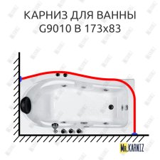 Карниз для ванны Gemy G9010 B 173х83 Усиленный 25 мм MrKARNIZ