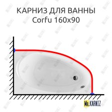 Карниз для ванны Roca Corfu 160х90 Усиленный 20 мм MrKARNIZ
