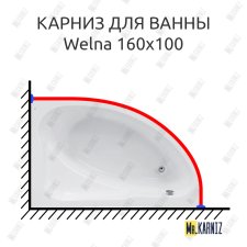 Карниз для ванны Roca Welna 160х100 Усиленный 20 мм MrKARNIZ